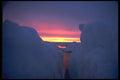 184082 Sunset Between Iceberg A4 Photo Print