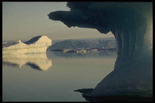 184084 Icebergs At Sea A4 Photo Print