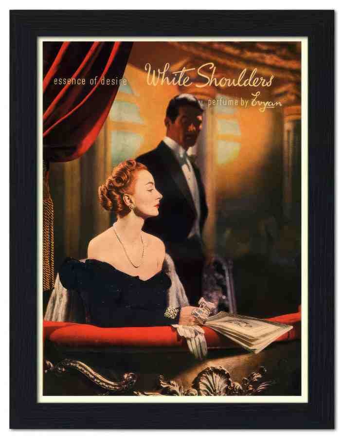 185 white shoulders perfume 2 Vintage Advert A4 Photo Print