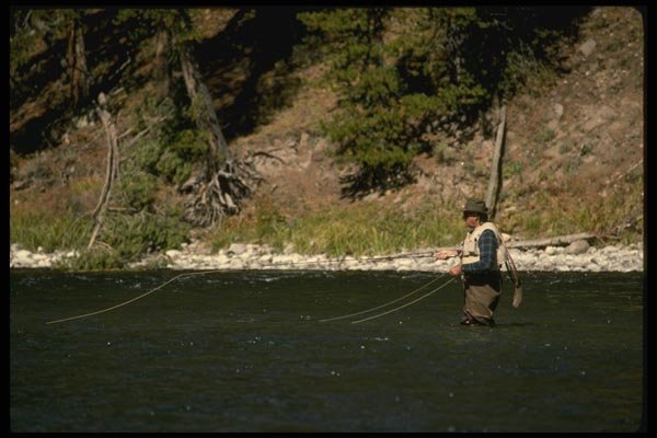 185007 Western Trout Fishing A4 Photo Print