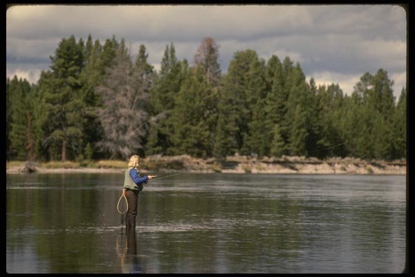 185008 Western Trout Fishing A4 Photo Print