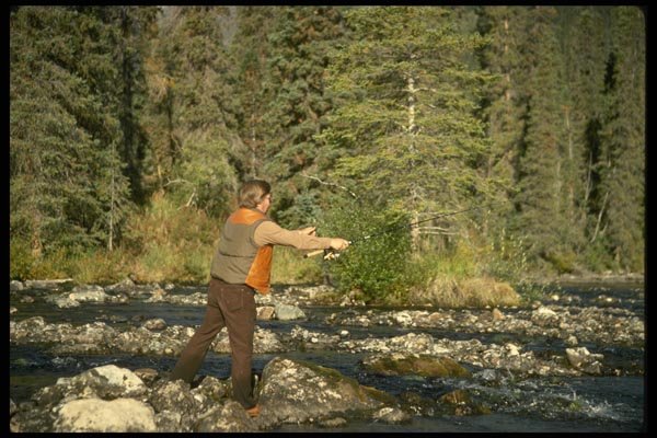 185014 Spinning For Trout And Grayling A4 Photo Print