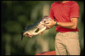 185025 Angler Holds Huge Largemouth Bass A4 Photo Print