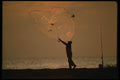 185026 Surf Fisherman Casting Net For Bait Fish A4 Photo Print