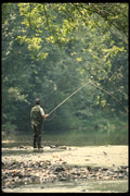 185028 Spring Summer Fly fisherman A4 Photo Print