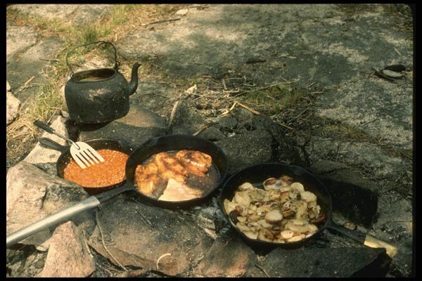 185048 Fisherman's Shore Lunch Cooks A4 Photo Print