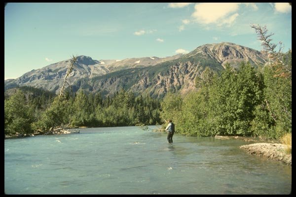 185056 Wilderness Fishing A4 Photo Print