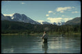 185072 Anglers Fish Wilderness Lake A4 Photo Print