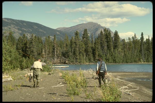 185073 Anglers Walk Along Wilderness Beach Back To Camp A4 Photo Print