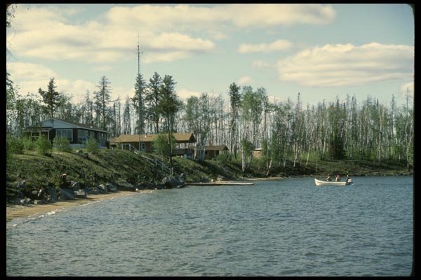 185082 Anglers Return To Lodge A4 Photo Print