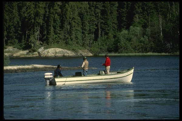 185098 Anglers Fish Wilderness River A4 Photo Print