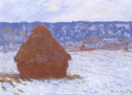 187 Grainstack In Overcast Weather Snow Effect 1890 1891 A4 Photo Print