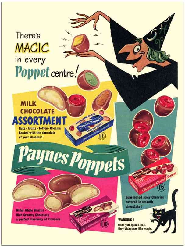 187 Paynes Poppets Sweet 1950S Vintage Advert A4 Photo Print