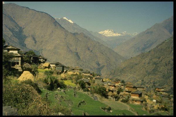 187008 Typical Village, Western Nepal A4 Photo Print