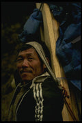 187020 Sherpa Carrying Wood For Houses A4 Photo Print