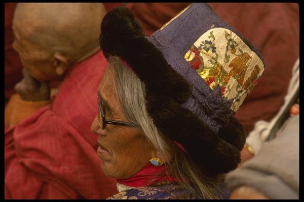 187021 Wealthy Elderly Sherpani Of Khumjung A4 Photo Print