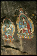 187031 Buddhist Deities Painted On Rocks, Khumbu Region A4 Photo Print