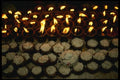 187033 Rice And Butterlamp Offering At Syambunath, Katmandu A4 Photo Print