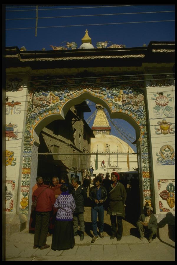 187055 Entrance To Bodnath Stupa A4 Photo Print