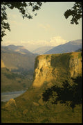187069 Cliff With Annapurna Range In The Distance A4 Photo Print
