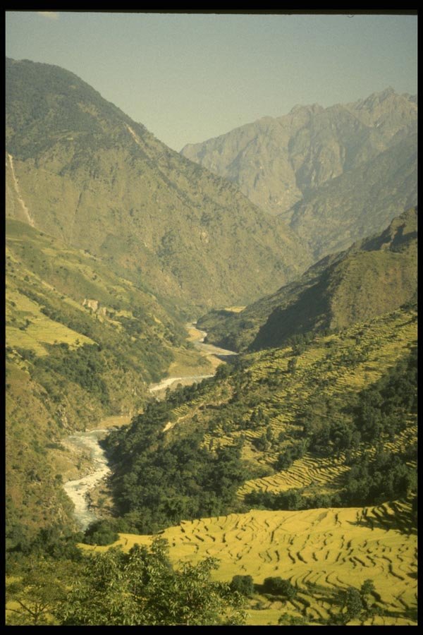 187072 Marsyandi River, North Of Bhulbhule A4 Photo Print