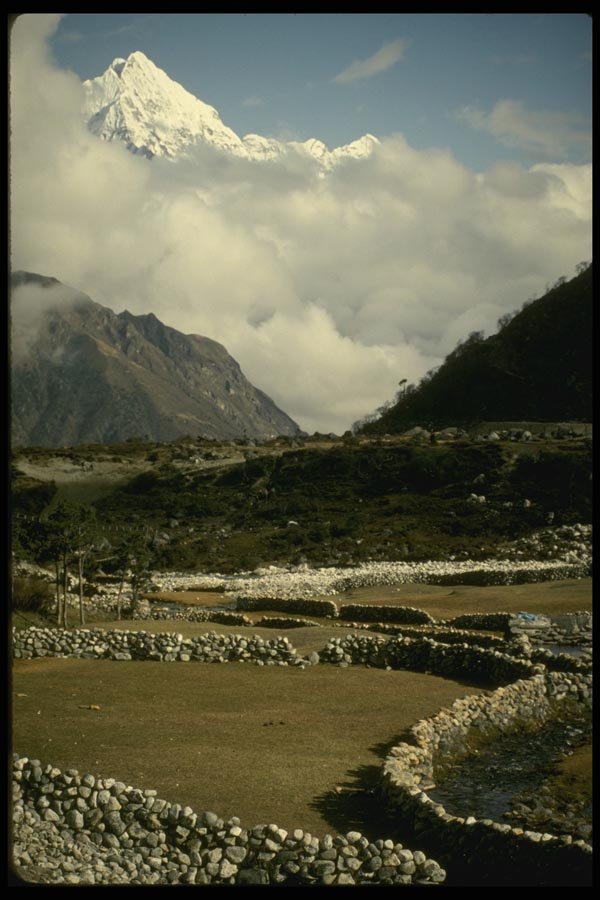 187085 Potato Fields Enclosed By Rock Walls, Khumbu Region A4 Photo Print