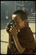 187087 Young Monk With Camera, Thubtenchoeling Monastery A4 Photo Print