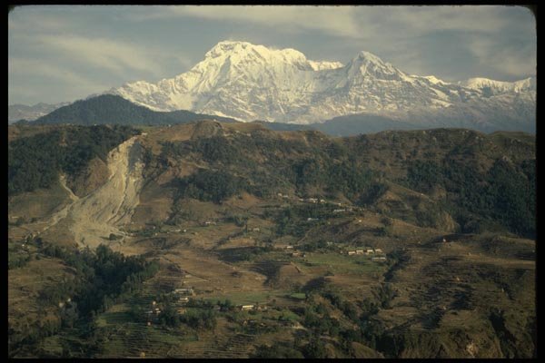187098 Foothills And Mountains West Of Pokhara A4 Photo Print
