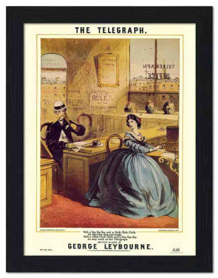 1877 the telegraph 2 Vintage Advert A4 Photo Print