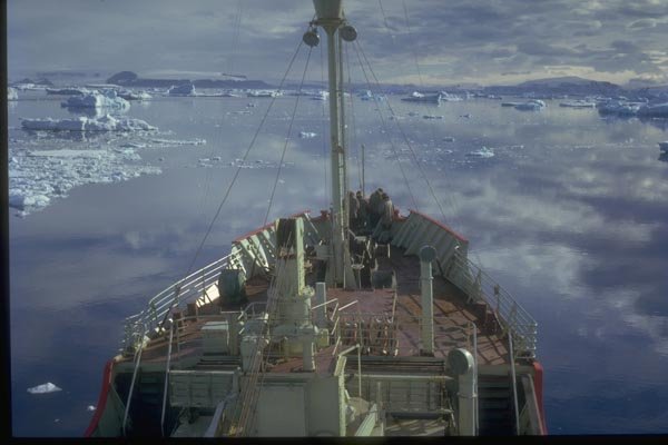 188004 Flat Calm, Floating Ice And Reflections A4 Photo Print