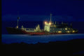 188023 Night, RRS Shackleton Moored At The Ice foot A4 Photo Print