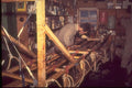 188043 Preparing A 12 foot Nansen Sledge In The Workshop A4 Photo Print
