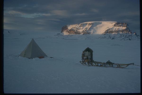 188059 Camp site And The Last Light Of Day A4 Photo Print