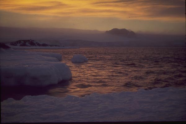 188098 Windy Sunset At The Ice Foot, Hope Bay A4 Photo Print