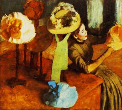 1884 Chez La Modiste Huile Sur Toile A4 Photo Print