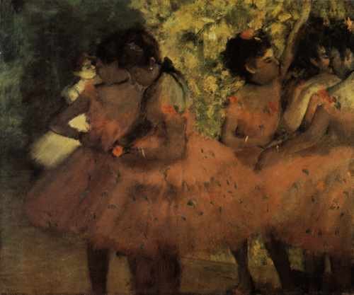 1884 Les Danseuses Roses Avant Le Ballet Huile Sur Toile A4 Photo Print