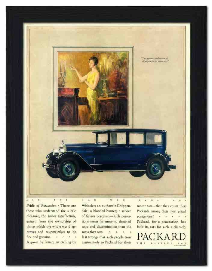 1889 packard 1926 2 Vintage Advert A4 Photo Print