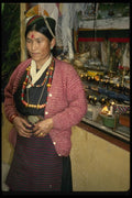 189010 Tibetan Woman At An Old Shrine, Darjeeling, India A4 Photo Print