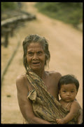 189013 Grandmother And Child, Sumatra, Indonesia A4 Photo Print