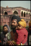 189017 Sikh Tourists At The Red Fort, Delhi, India A4 Photo Print