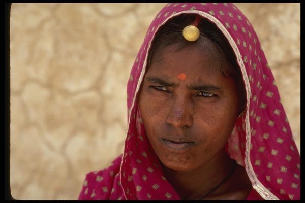 189020 Woman In Jaipur, Rajasthan, India A4 Photo Print