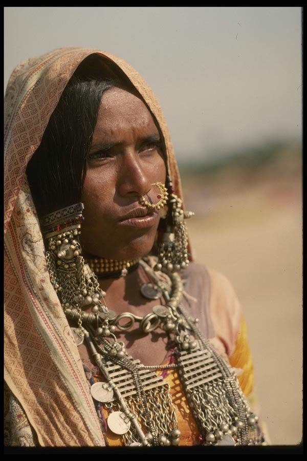 189023 Tribal Woman At Calangute Beach, Goa, India A4 Photo Print