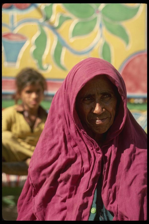189026 Villager On The Road Between Agra And Jaipur, India A4 Photo Print
