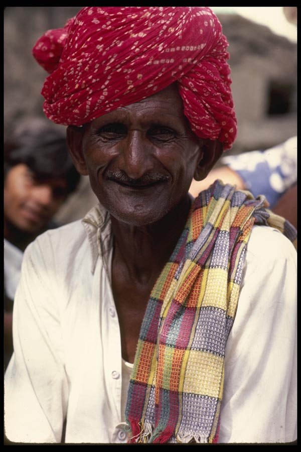 189033 Elderly Man In Jaipur, Rajasthan, India A4 Photo Print