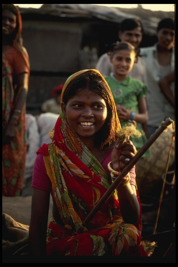 189039 Village Girl, Patna, India A4 Photo Print