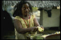 189063 Woman Preparing Breadfruit, North Tarawa, Kiribati A4 Photo Print