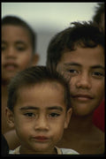 189068 Village Children, Tutuila Island, American Samoa A4 Photo Print