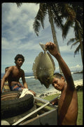 189074 Tula Village Villagers, Tutuila Island, American Samoa A4 Photo Print