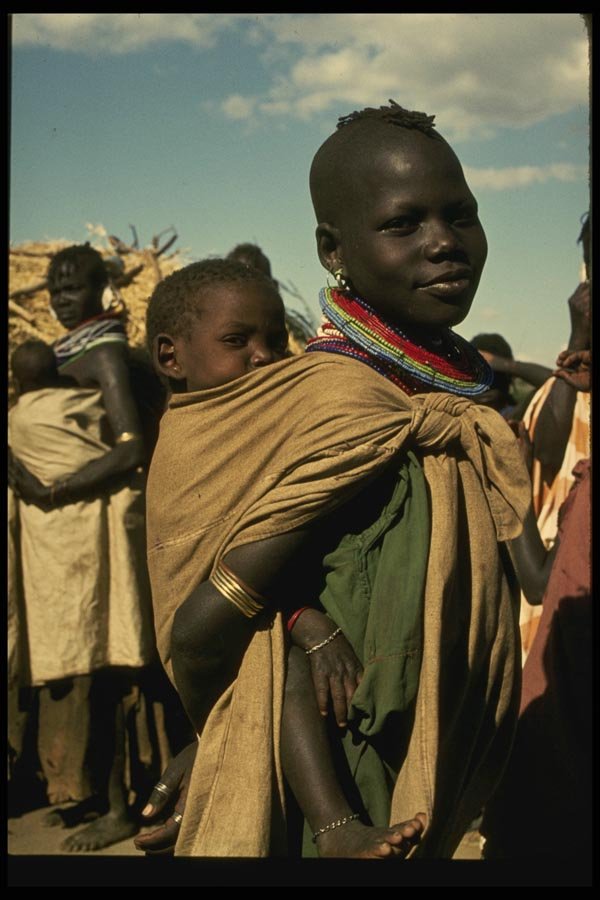 189085 Turkana Tribe Children Near Baragoi, Kenya A4 Photo Print