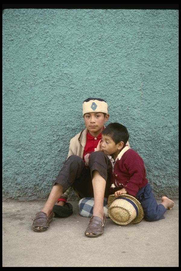 189089 Mayan Boys, Quetzaltenango, Guatemala A4 Photo Print